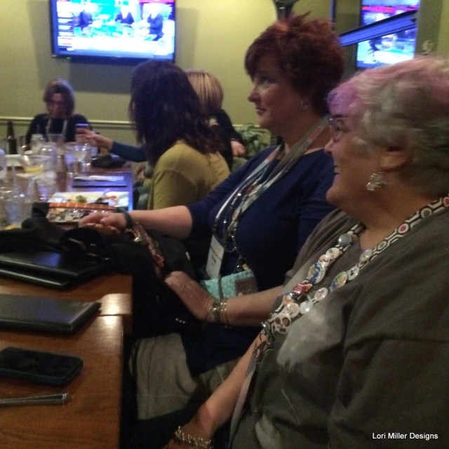 Donna A, Whatsonemoreproject, HouseofDuke, and Sewtogether Phyllis at dinner